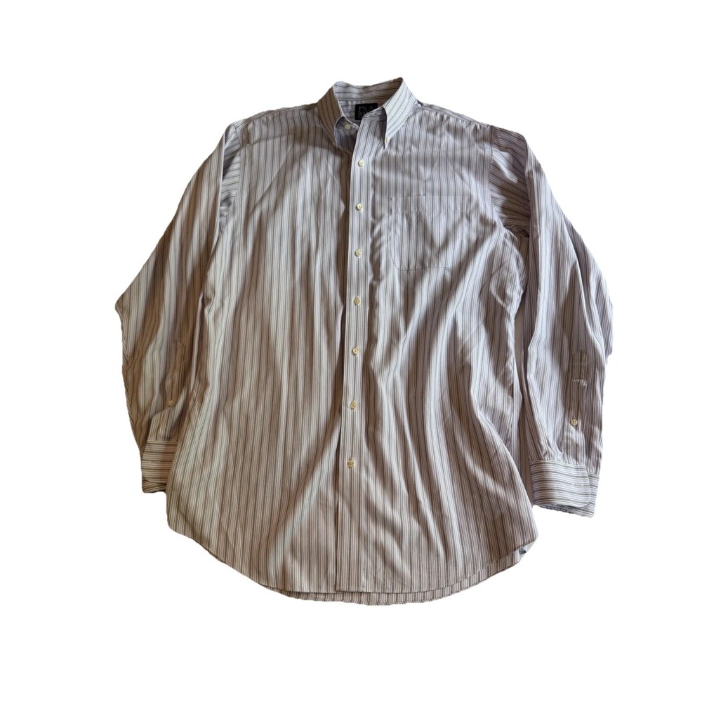 Joseph A Bank Travelers collection long sleeve shirt Taylor fit 16 1/2 35 cotton